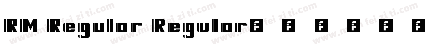 RM Regular Regular字体转换